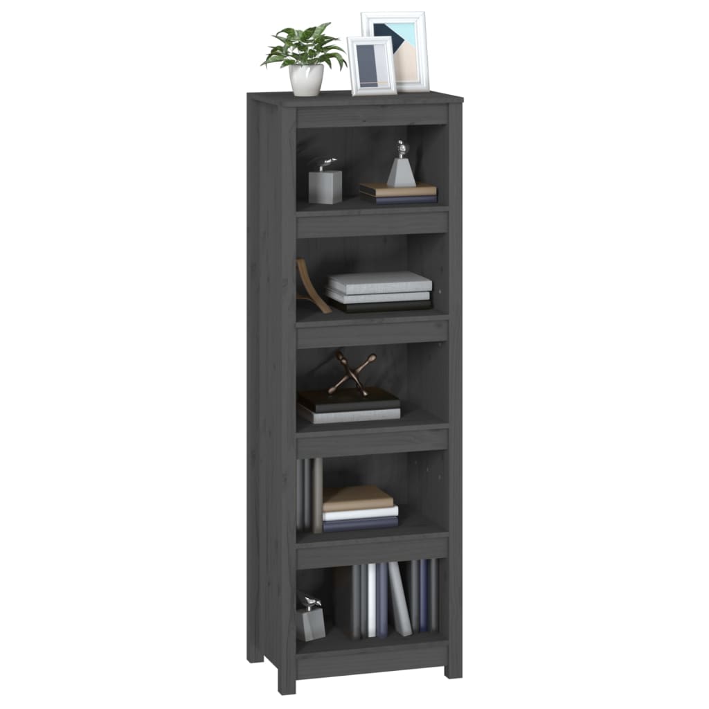 Bookcase Grey 50x35x154 cm Solid Pine