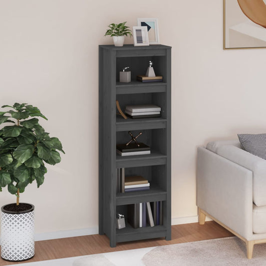 Bookcase Grey 50x35x154 cm Solid Pine