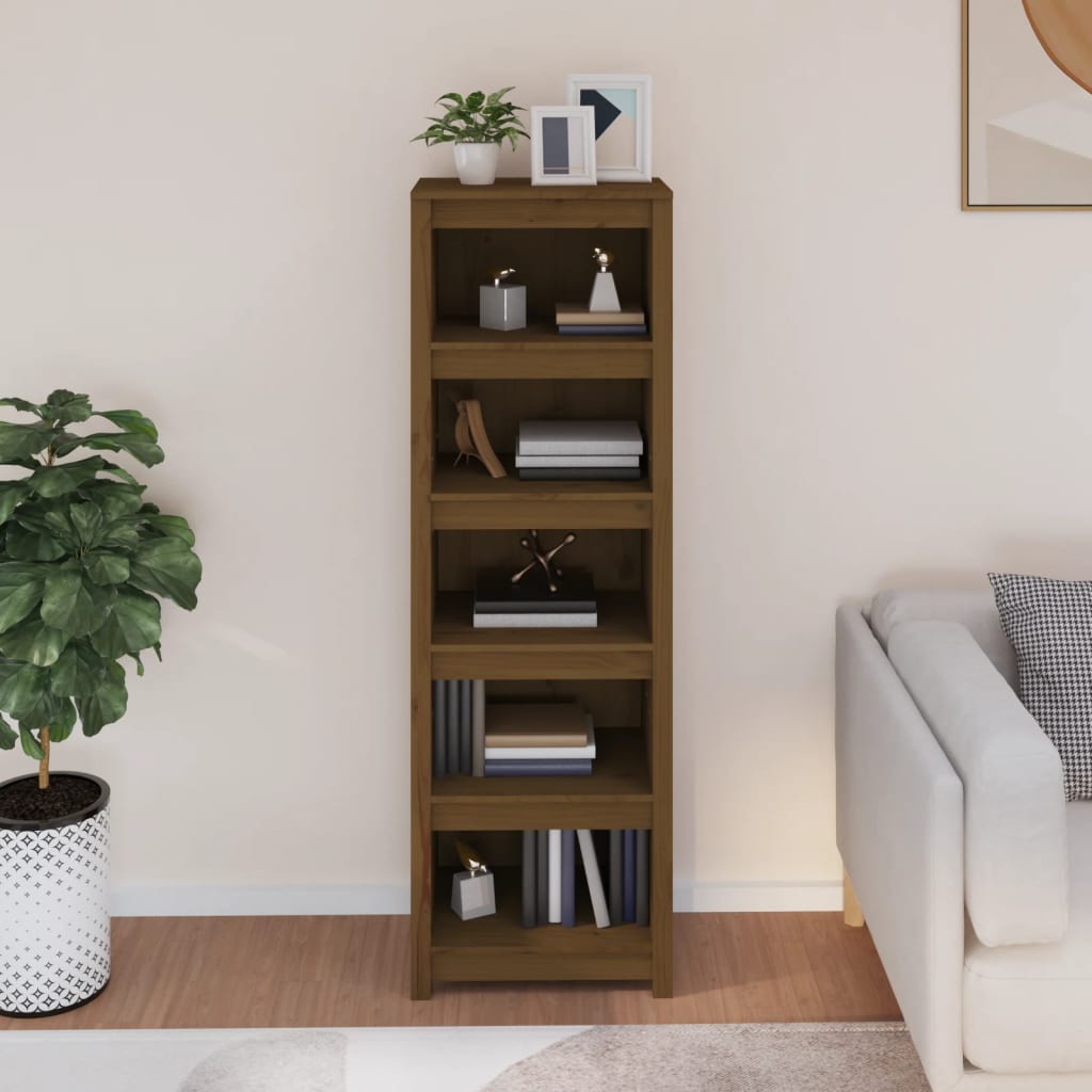 Bookshelf Honey Brown 50x35x154 cm Solid Pine