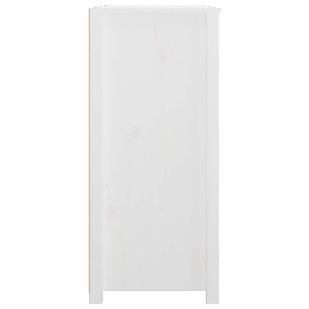 Beistellschrank Weiß 100x40x90 cm Massivholz Kiefer