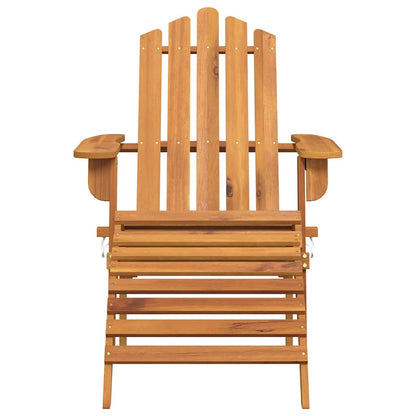 Adirondack-Gartenstühle mit Fußteilen 2 Stk. Massivholz Akazie