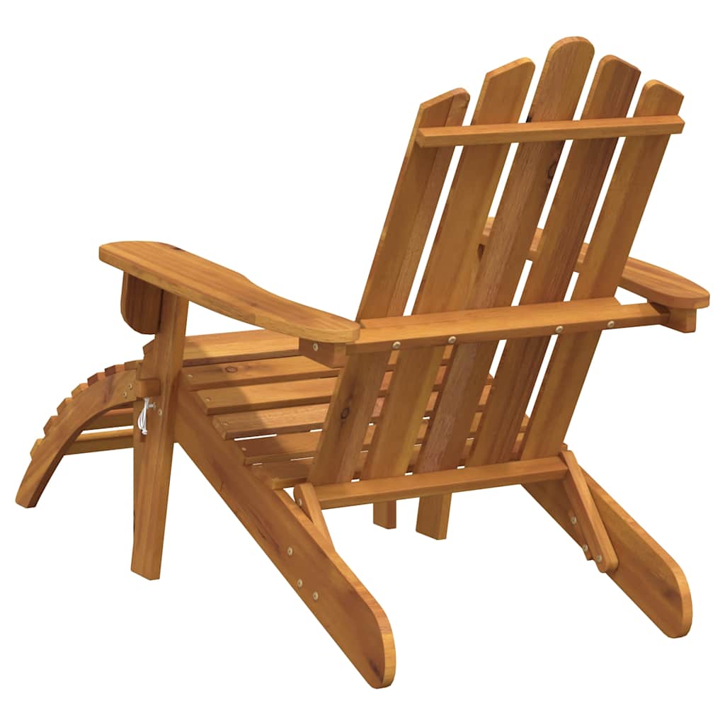 Adirondack-Gartenstühle mit Fußteilen 2 Stk. Massivholz Akazie