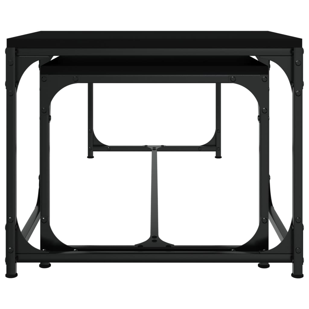 Couchtische 2 Stk. Schwarz Holzwerkstoff