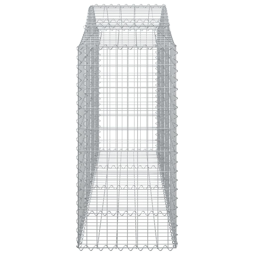 Gabionen mit Hochbogen 4 Stk. 200x50x100/120cm Verzinktes Eisen
