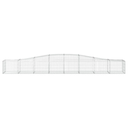 Gabionen mit Hochbogen 2 Stk. 400x50x40/60cm Verzinktes Eisen