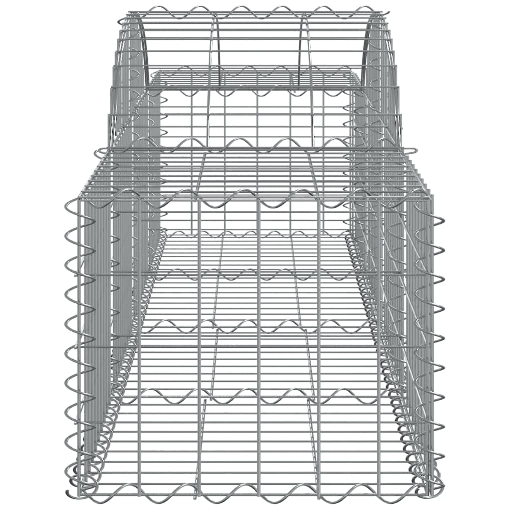 Gabionen mit Hochbogen 5 Stk. 200x50x40/60 cm Verzinktes Eisen