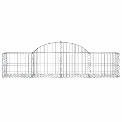 Gabionen mit Hochbogen 7 Stk. 200x50x40/60 cm Verzinktes Eisen
