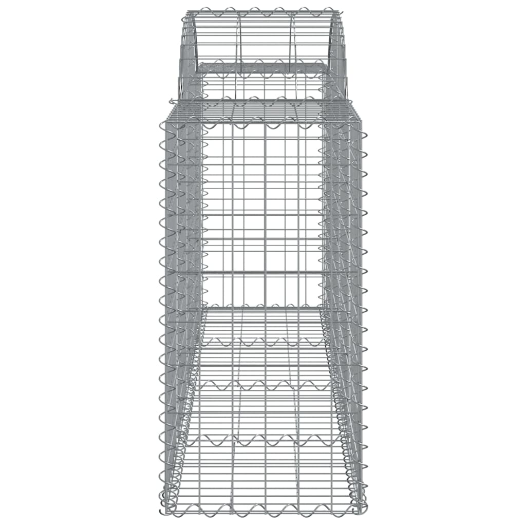 Gabionen mit Hochbogen 3 Stk. 200x50x80/100 cm Verzinktes Eisen