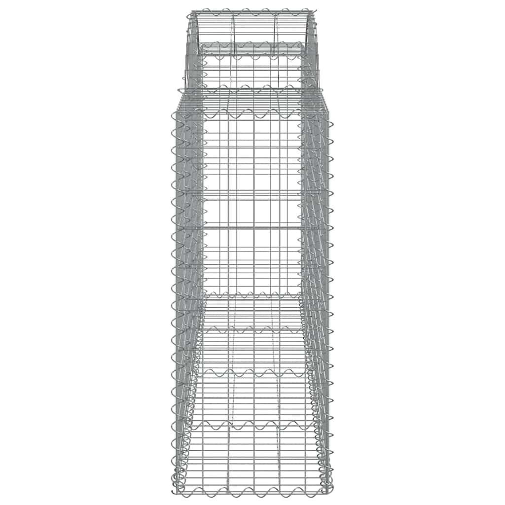 Gabionen mit Hochbogen 8 Stk. 200x50x100/120cm Verzinktes Eisen
