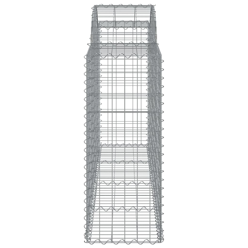 Gabionen mit Hochbogen 10 Stk 200x50x100/120cm Verzinktes Eisen