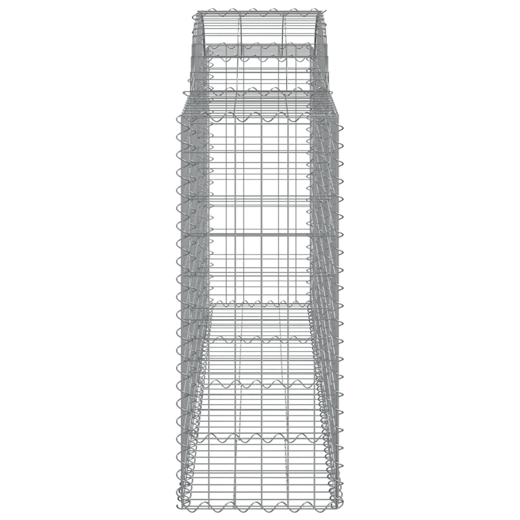Gabionen mit Hochbogen 15 Stk 200x50x100/120cm Verzinktes Eisen