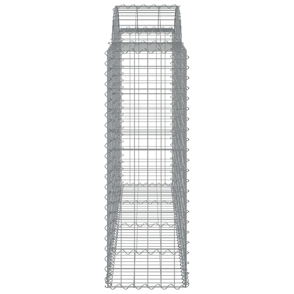 Gabionen mit Hochbogen 5 Stk. 200x50x120/140cm Verzinktes Eisen