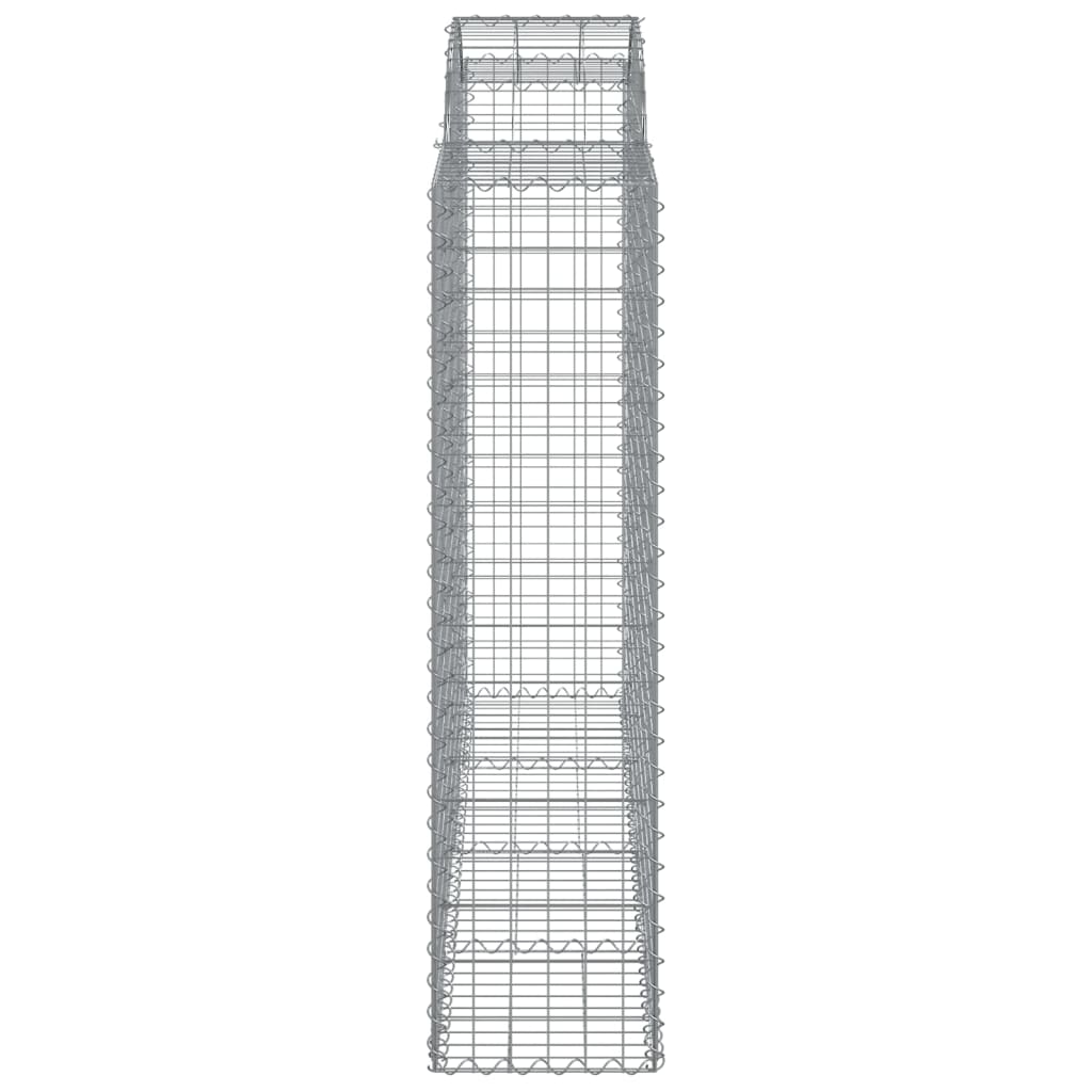 Gabionen mit Hochbogen 3 Stk. 200x50x160/180cm Verzinktes Eisen