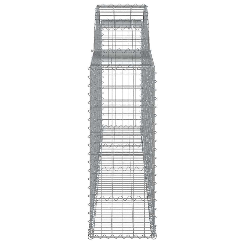 Gabionen mit Hochbogen 5 Stk. 300x30x80/100 cm Verzinktes Eisen