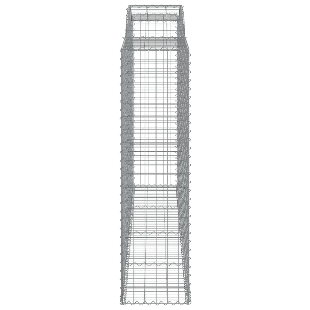 Gabionen mit Hochbogen 2 Stk. 300x50x180/200cm Verzinktes Eisen