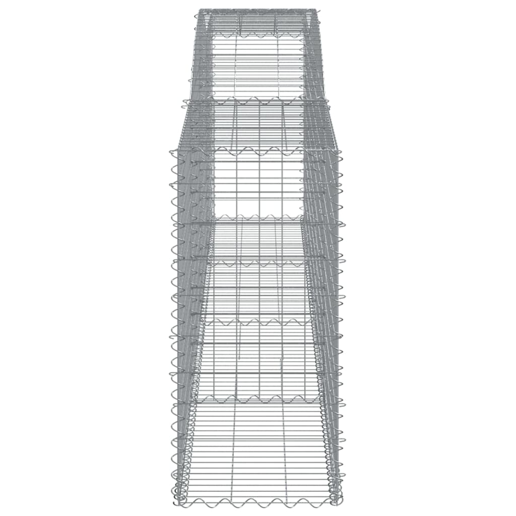 Gabionen mit Hochbogen 5 Stk. 400x50x100/120cm Verzinktes Eisen