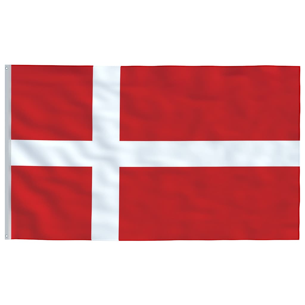 Flagge Dänemarks mit Mast 6,08 m Aluminium