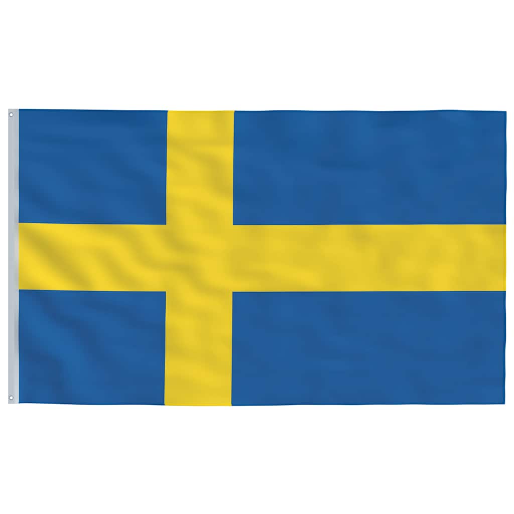 Flagge Schwedens mit Mast 6,08 m Aluminium