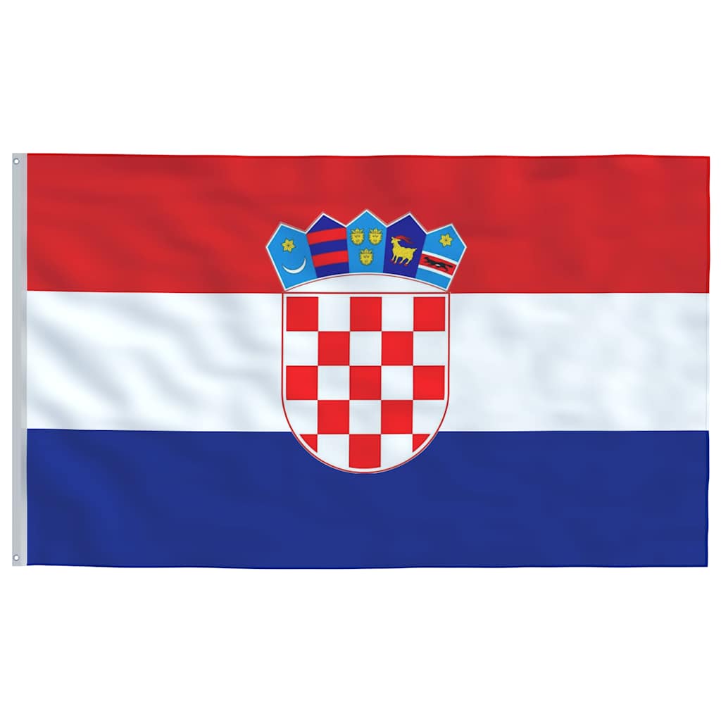 Flagge Kroatiens mit Mast 5,5 m Aluminium