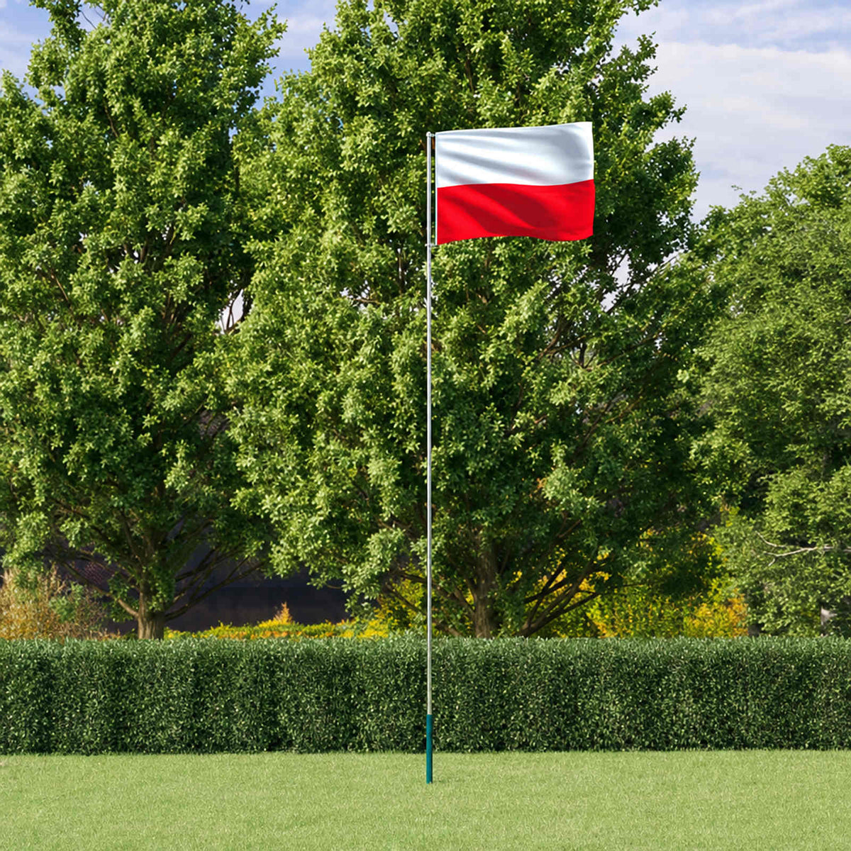 Flagge Polens mit Mast 5,5 m Aluminium