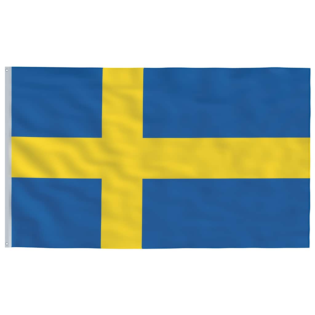 Flagge Schwedens mit Mast 5,5 m Aluminium