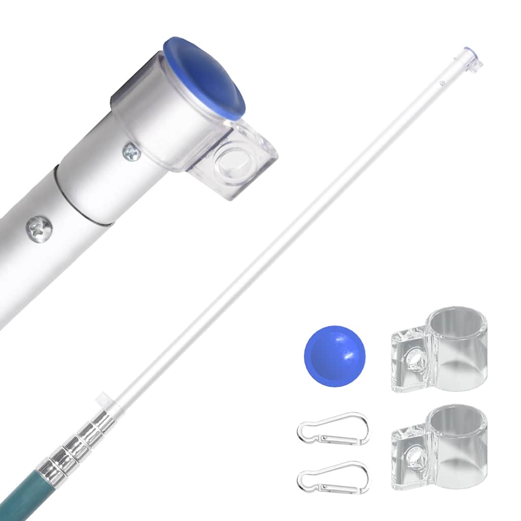 Europaflagge mit Mast 5,5 m Aluminium