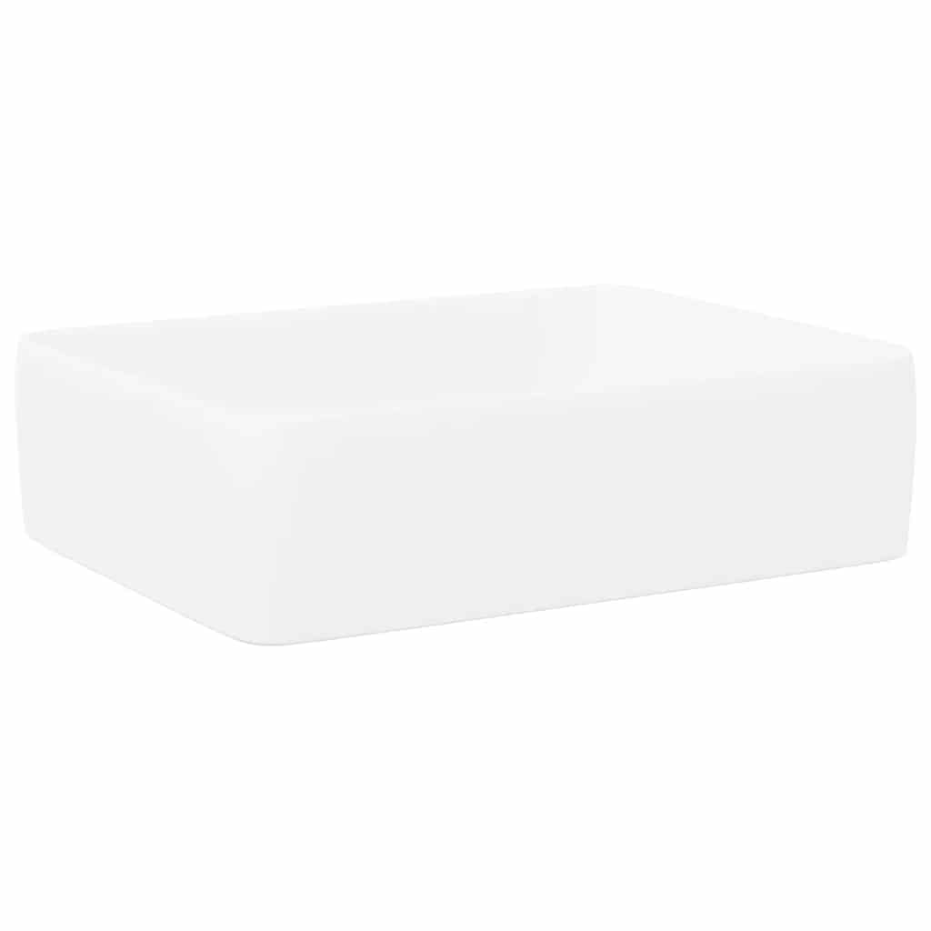 Waschbecken Weiß 48x37x13 cm Keramik Rechteckig