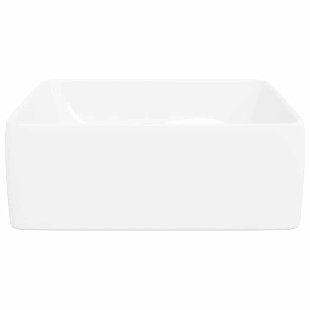 Waschbecken Weiß 48x37x13 cm Keramik Rechteckig