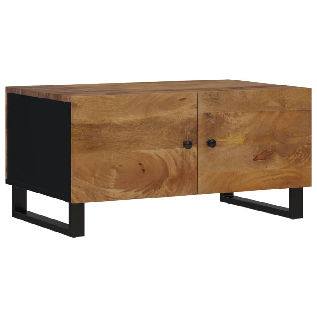 Couchtisch 80x50x40 cm Massivholz Mango & Holzwerkstoff