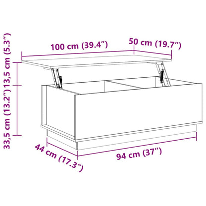 Couchtisch Weiß 100x50x35 cm Massivholz Kiefer