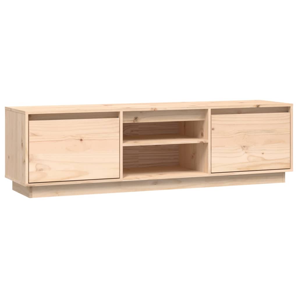 Meuble TV 140x35x40 cm en bois de pin massif