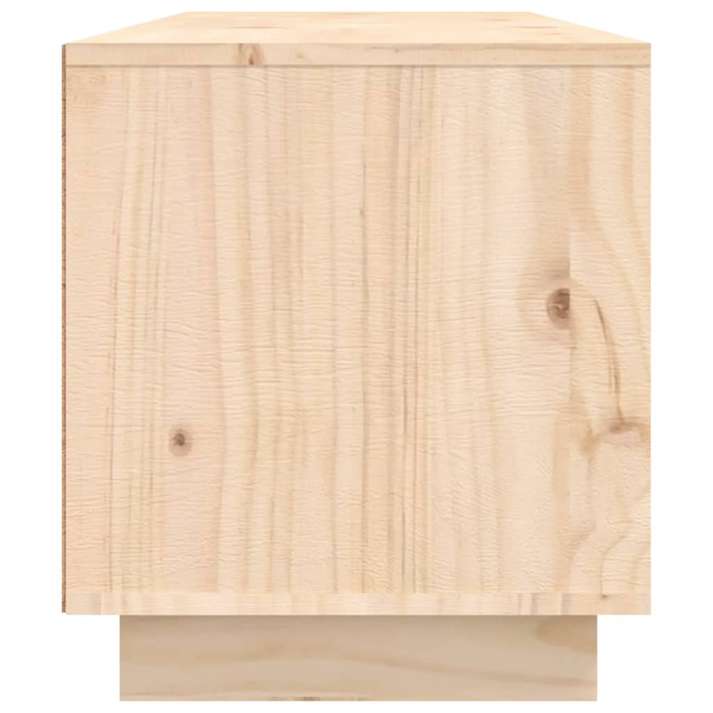 Meuble TV 140x35x40 cm en bois de pin massif