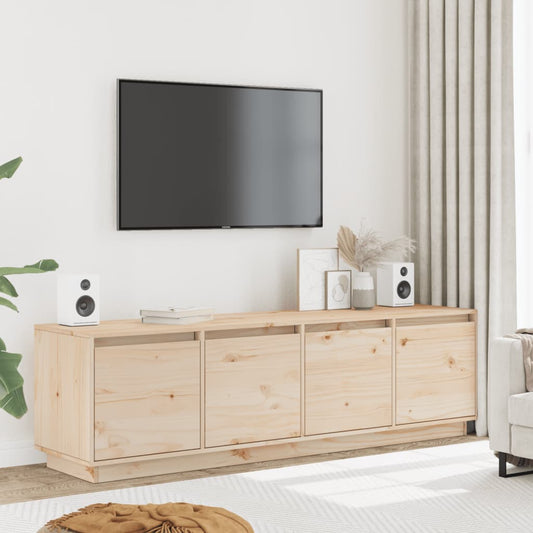 Meuble TV 156x37x45 cm en bois de pin massif