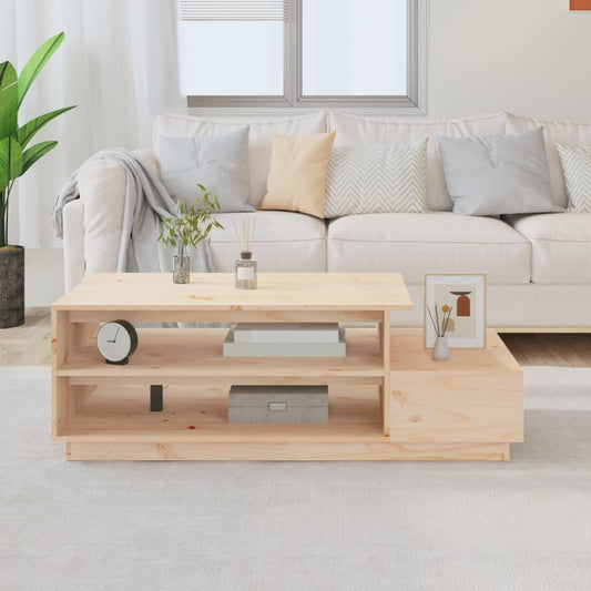 Table basse 120x50x40,5 cm en pin massif