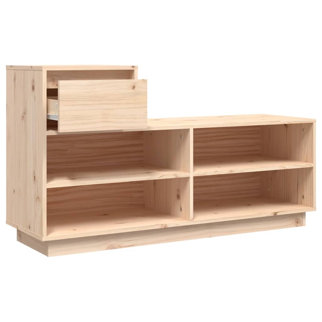 Étagère à chaussures 110x34x61 cm en bois de pin massif