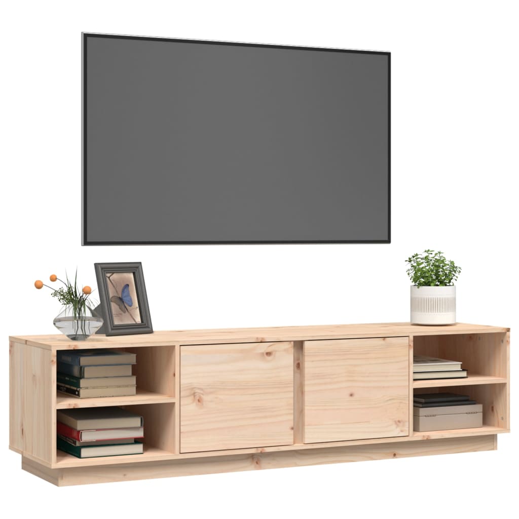 Meuble TV 156x40x40 cm en bois de pin massif