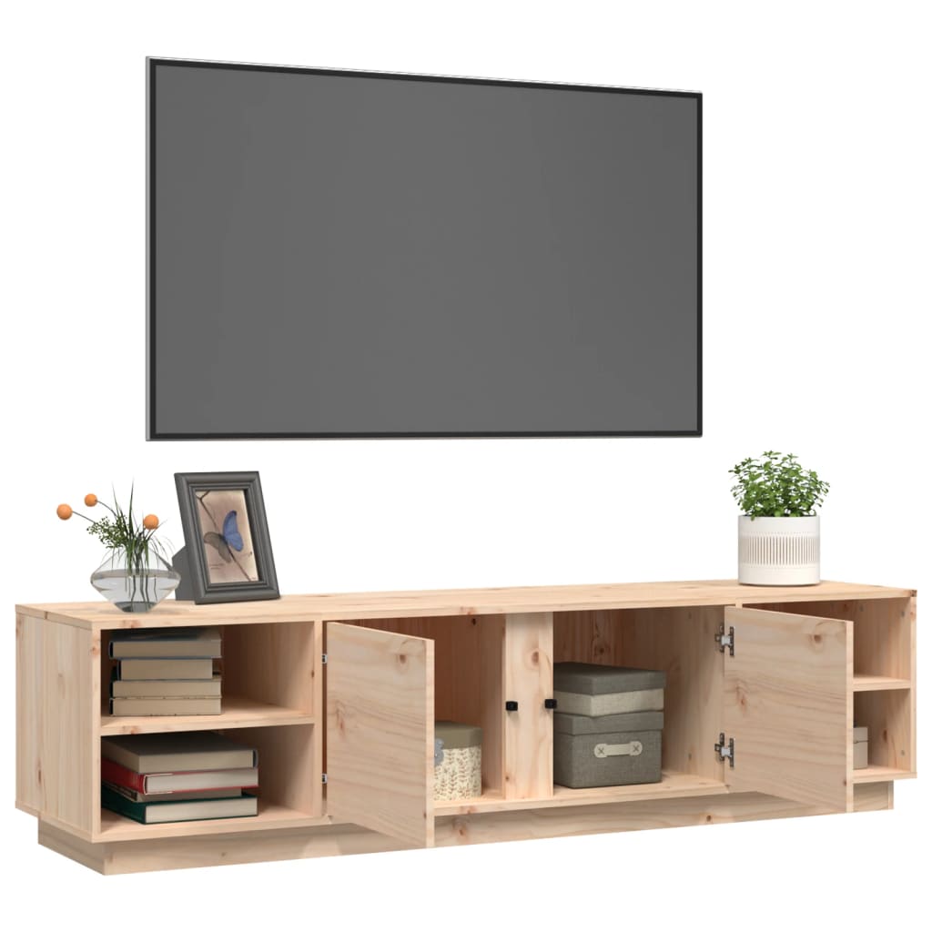 Meuble TV 156x40x40 cm en bois de pin massif