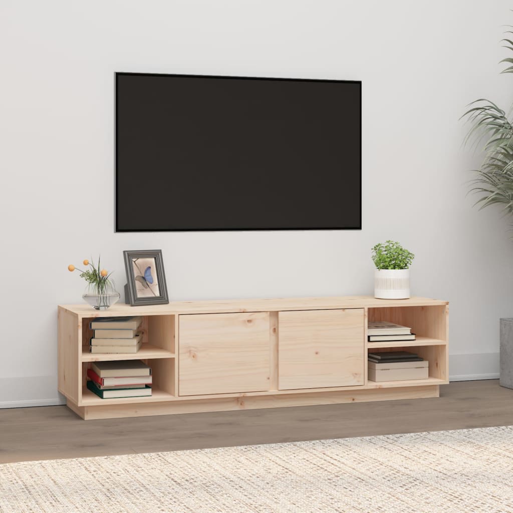 Meuble TV 156x40x40 cm en bois de pin massif