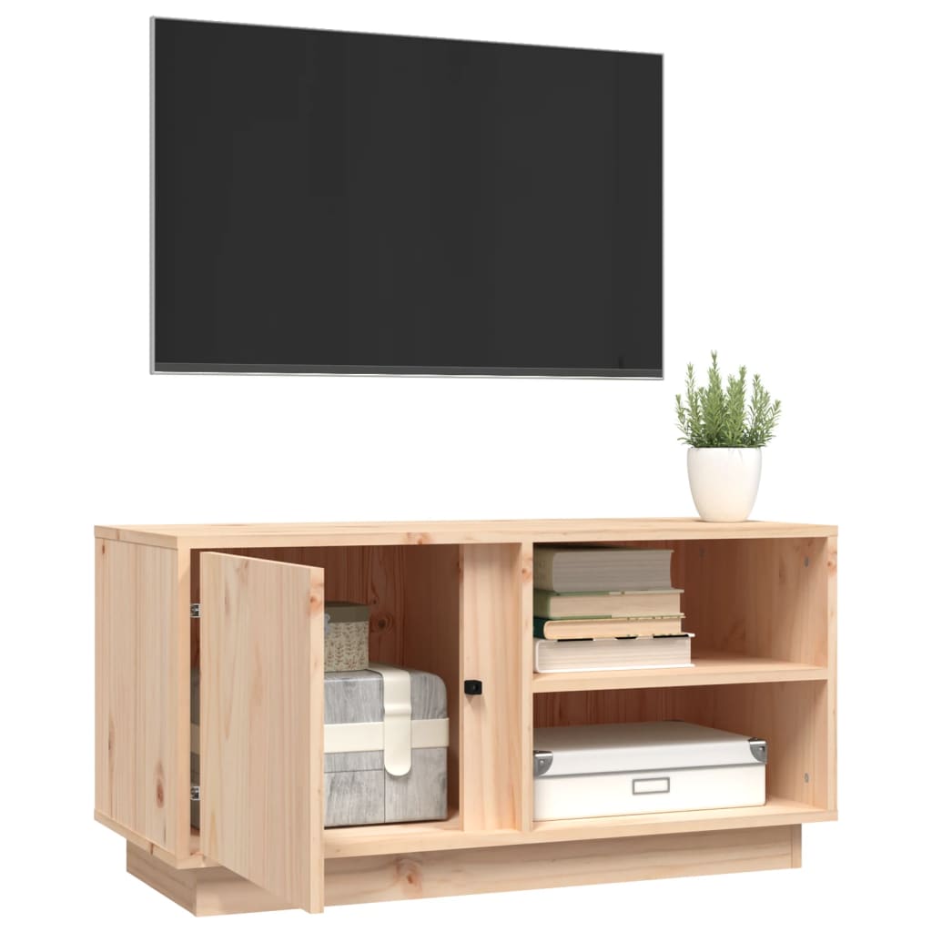 TV-Schrank 80x35x40,5 cm Massivholz Kiefer
