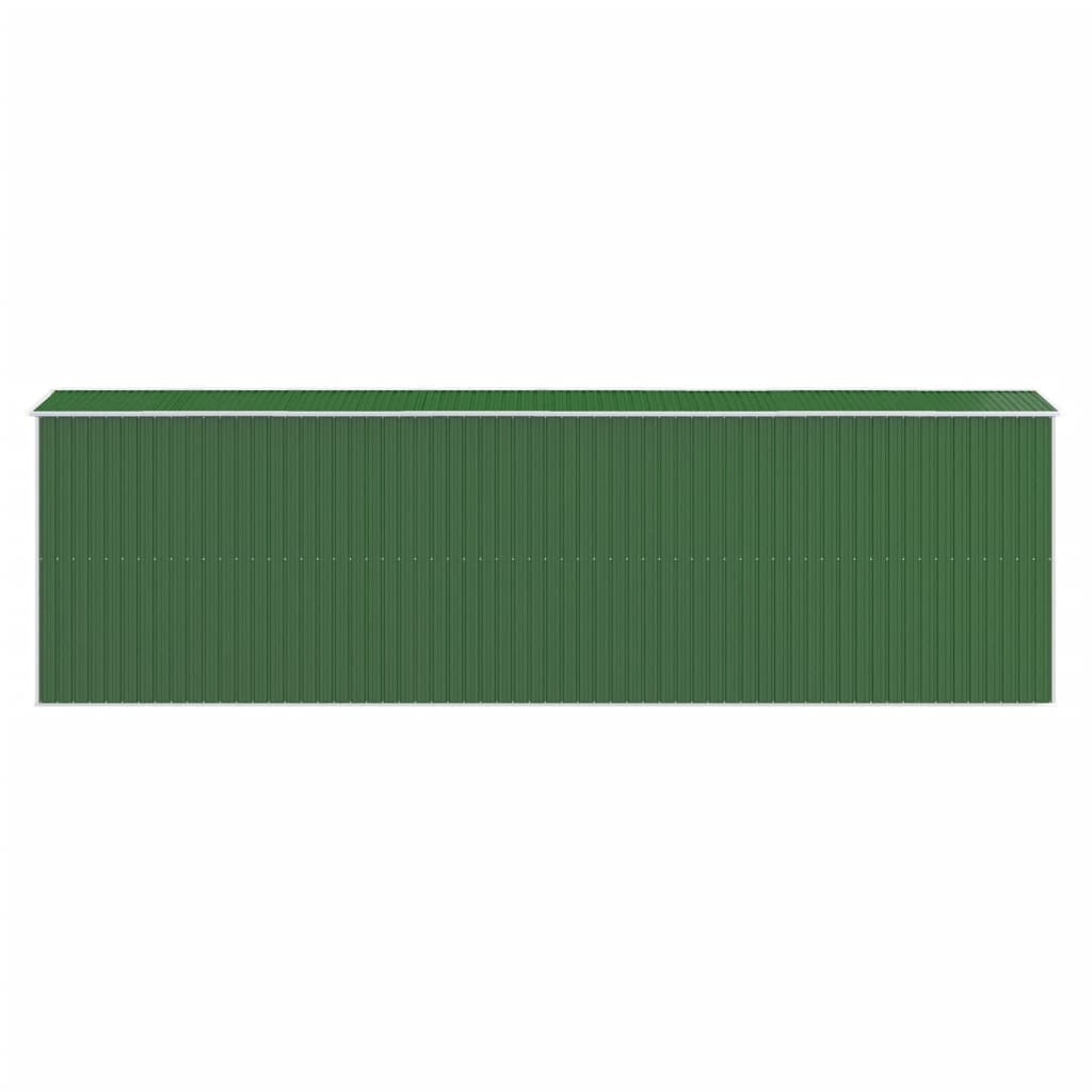 Geräteschuppen Grün 192x689x223 cm Verzinkter Stahl
