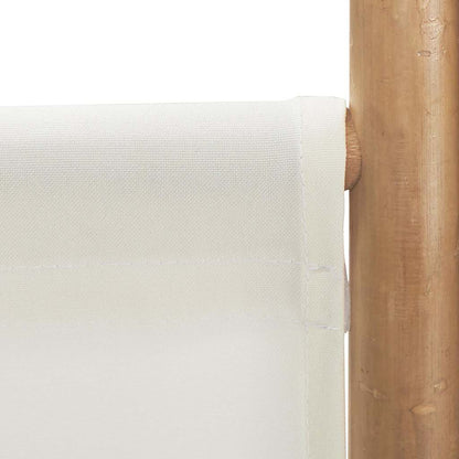 3-tlg. Paravent Faltbar 120 cm Bambus und Canvas