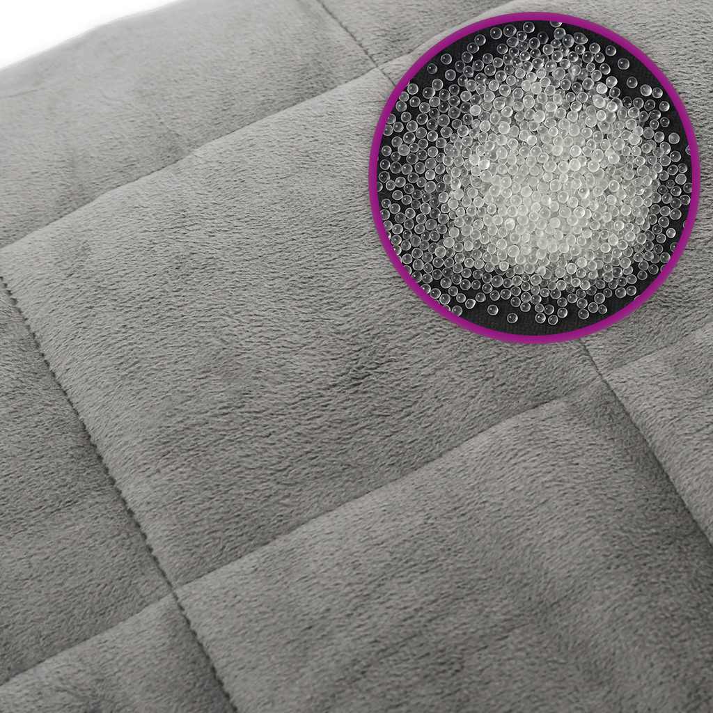 Gewichtsdecke Grau 155x220 cm 7 kg Stoff