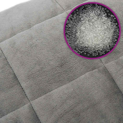 Gewichtsdecke Grau 200x200 cm 9 kg Stoff
