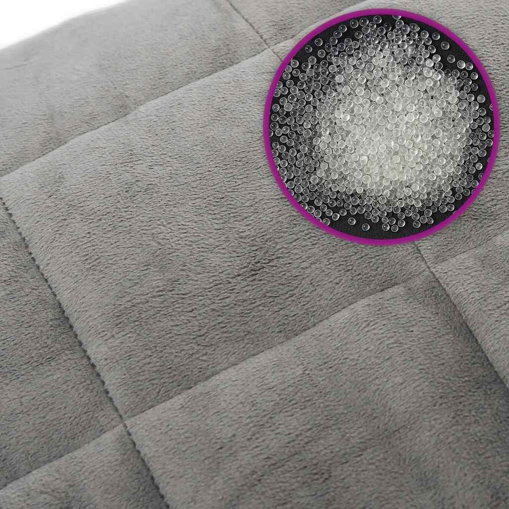 Gewichtsdecke Grau 200x225 cm 13 kg Stoff