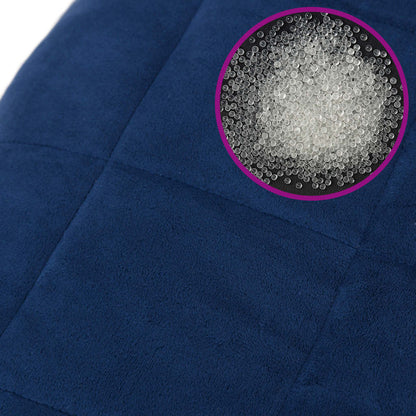 Gewichtsdecke Blau 138x200 cm 10 kg Stoff