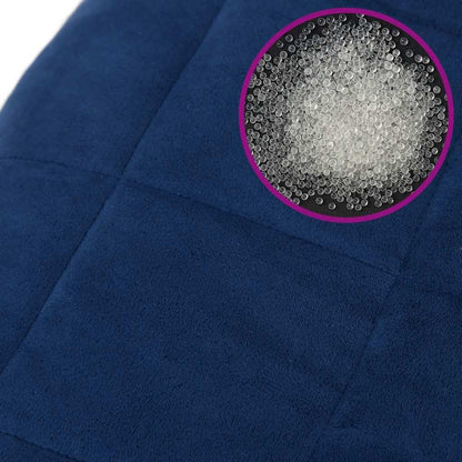 Gewichtsdecke Blau 155x220 cm 11 kg Stoff