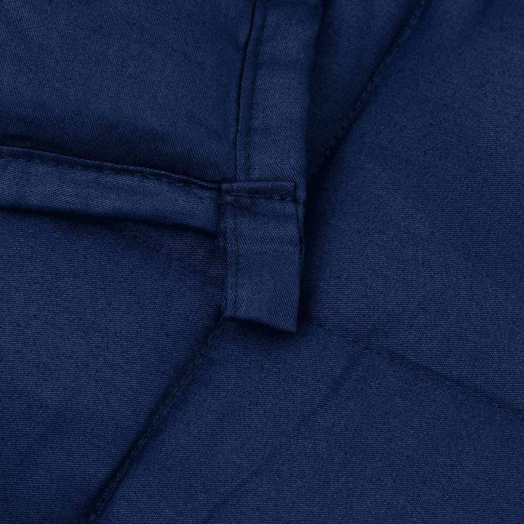 Gewichtsdecke Blau 200x200 cm 9 kg Stoff