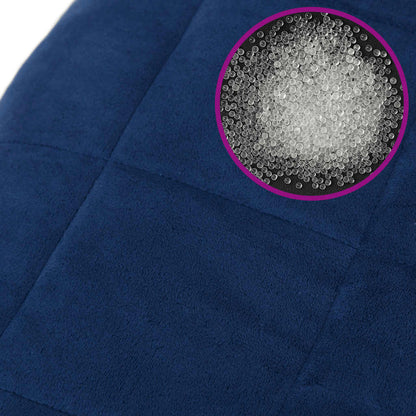 Gewichtsdecke Blau 200x225 cm 13 kg Stoff