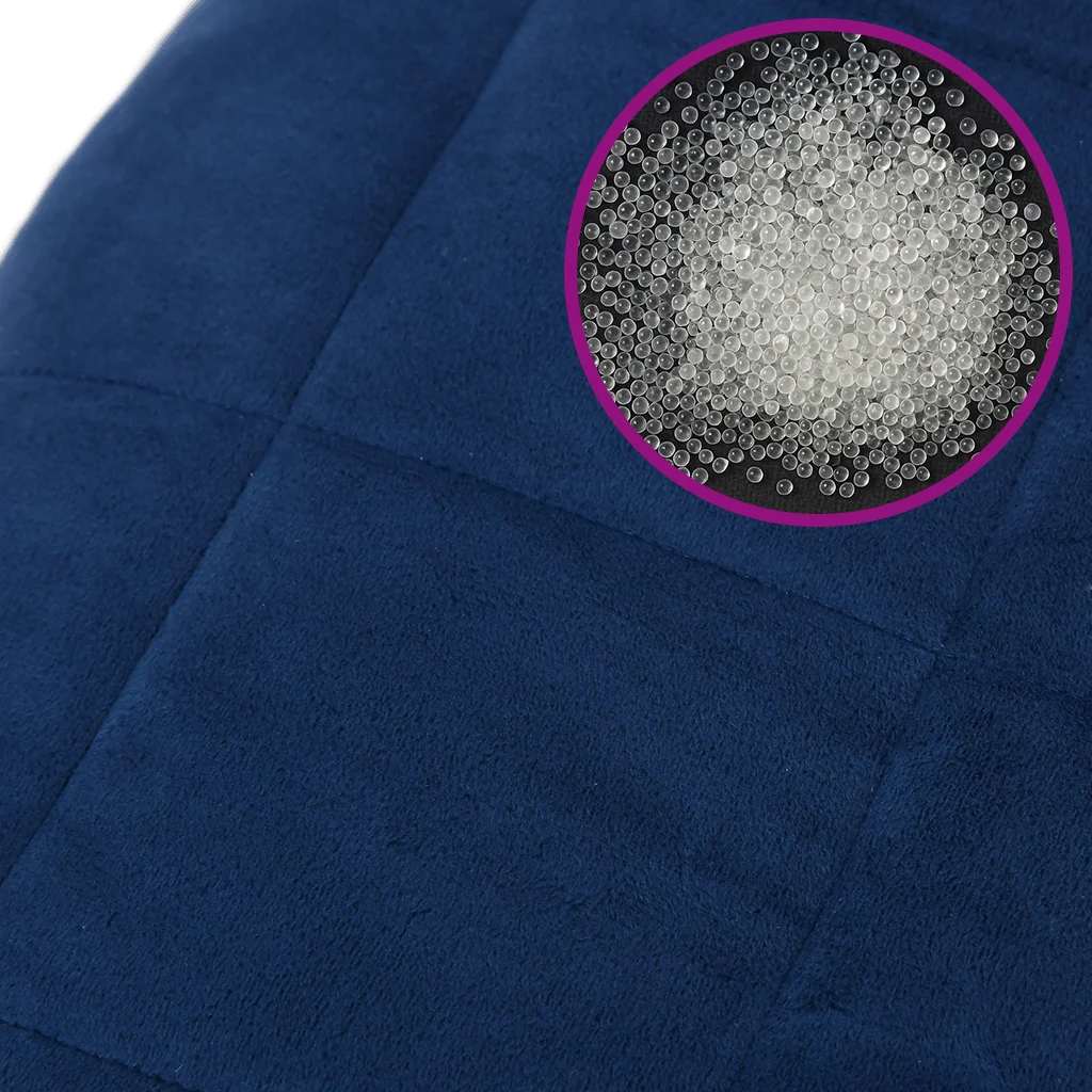 Gewichtsdecke Blau 220x235 cm 11 kg Stoff