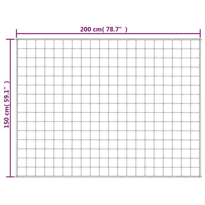 Gewichtsdecke Hellcreme 150x200 cm 7 kg Stoff